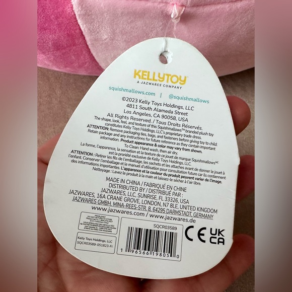 Kellytoy Pama the Pink Strawberry Cake Pop Squishmallow Plush Stuffed Toy 12” - Picture 11 of 13